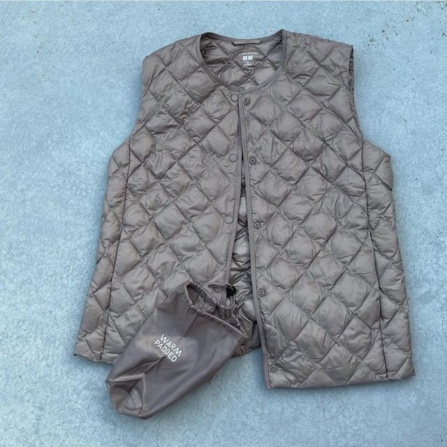 キルティングベストの正面