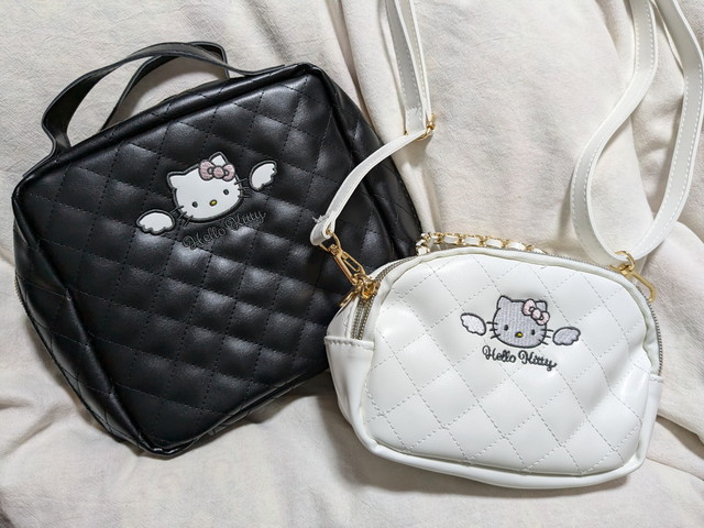 90s 型押し ハローキティ リュック ポーチ ハンドバッグ まとめ売り どっちにする！？「伝説のキティ」ポーチ、即完売相次いでるから急げ