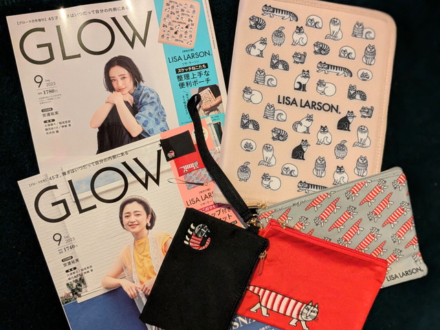 1冊に絞れない神付録！リサ・ラーソンファン必見の激かわポーチをチェック！ | beautyまとめ | わたしアップデート系ニュースサイト GLOW 付録 リサラーソン スケッチねこたちの整理上手な便利ポーチ