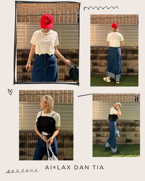 しまむら「アイレットキャミソール+Tシャツ」