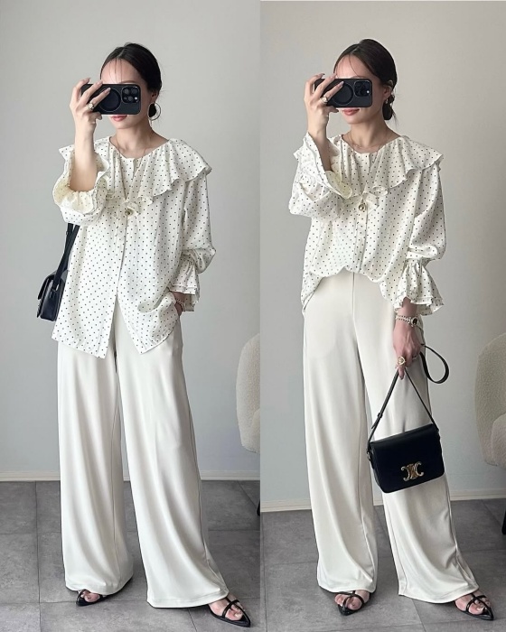 UNIQLO「クレープジャージーストレートパンツ」