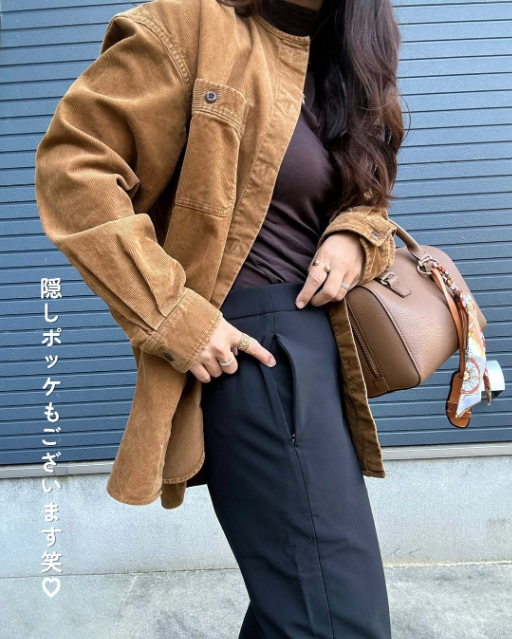 ウォームストレッチパンツのポケット部分