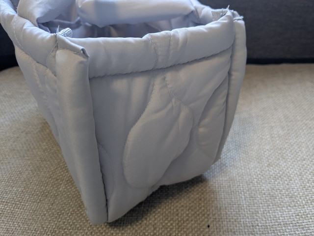 miffy ふかふかキルティング収納トートのサイドとマチの厚み