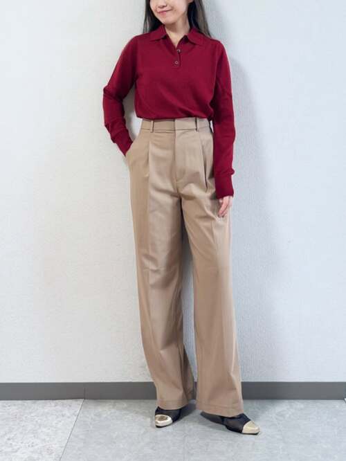 UNIQLOの赤ニット1