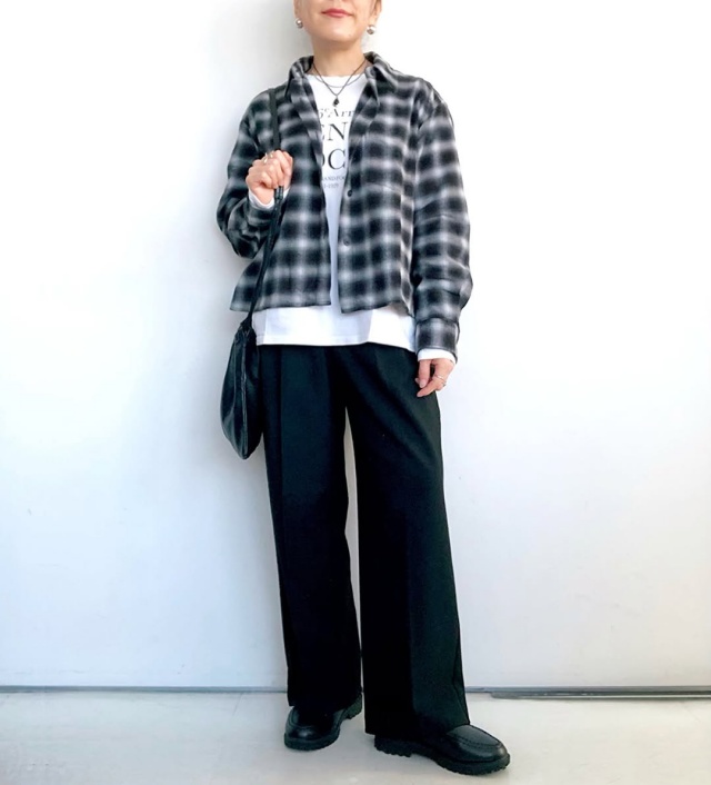 UNIQLO「フランネルボクシーシャツ」