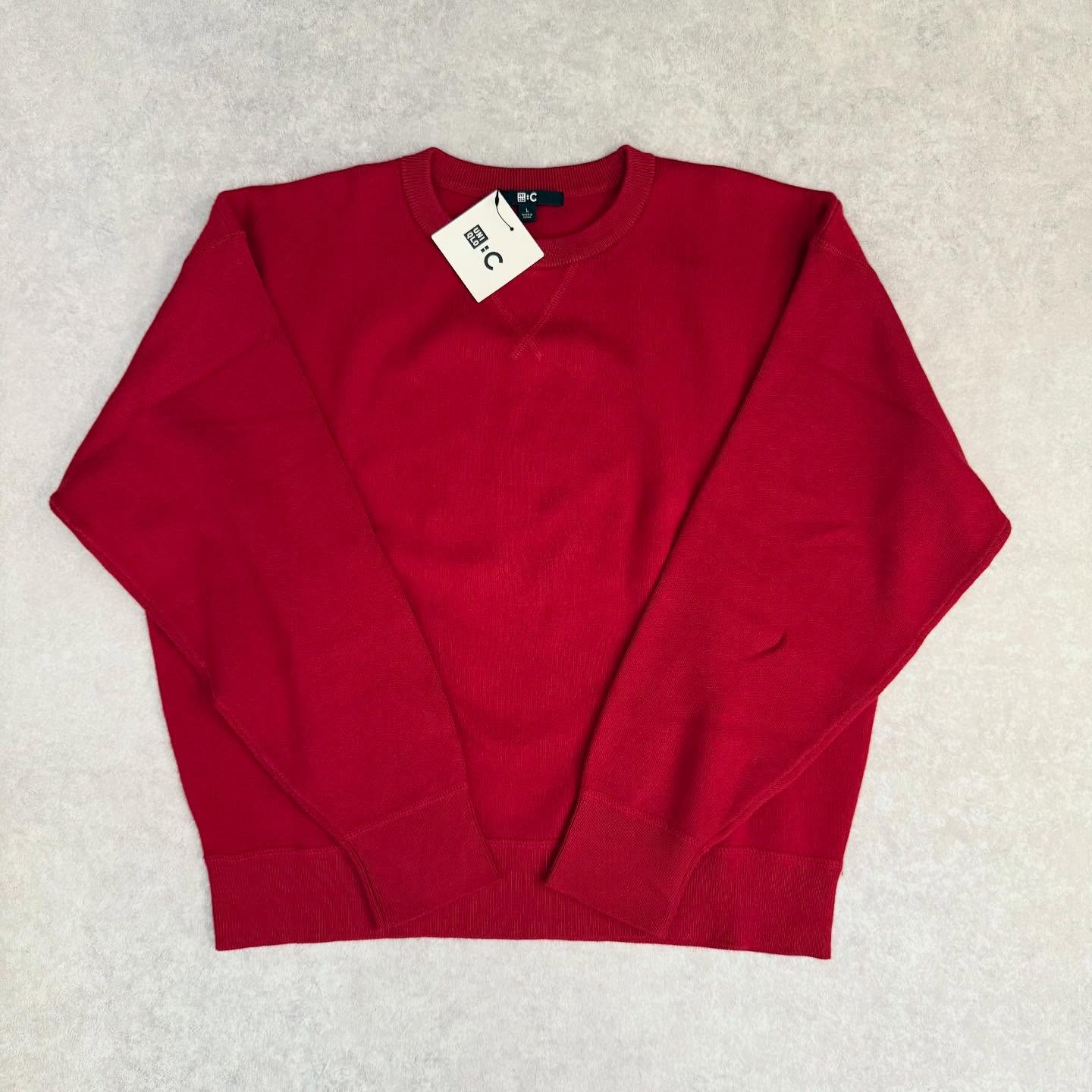 スムースコットンクルーネックセーター