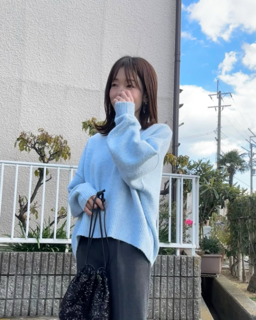 ウォームスマートパンツを着たコーデ