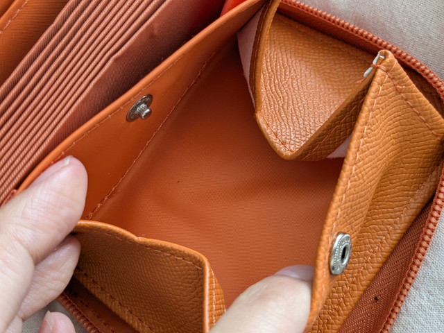 THE SCAPE OF GREEN やみつきサイフ 小銭入れ部分のアップ