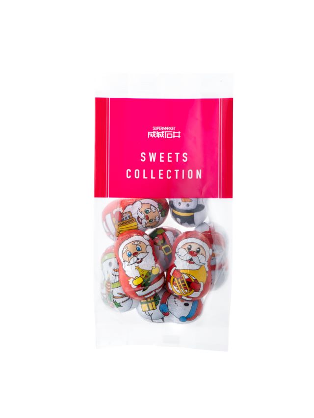 成城石井サンタ&スノーマンチョコの個包装デザイン