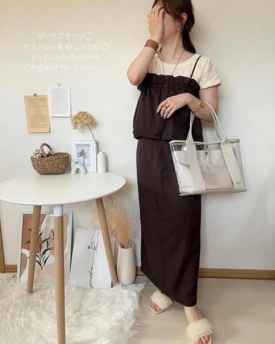 しまむら「ビスチェ+ナロースカート」