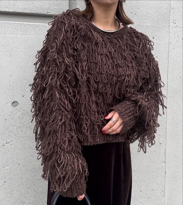 しまむら「MIXフリンジプルオーバー」