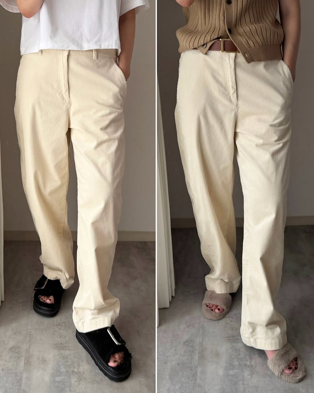 コーデュロイカーブパンツ