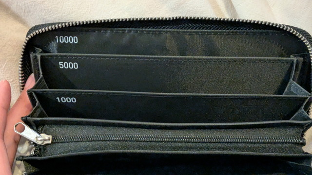 JAM HOME MADE 超仕分け財布 お札ポケット（10000・5000・1000の表示）