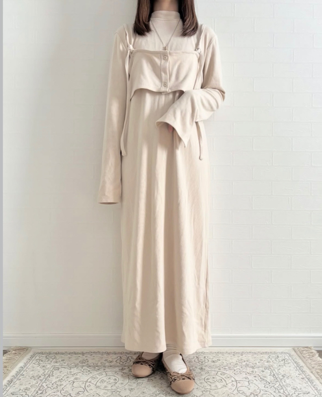 ビスチェ付きワンピース