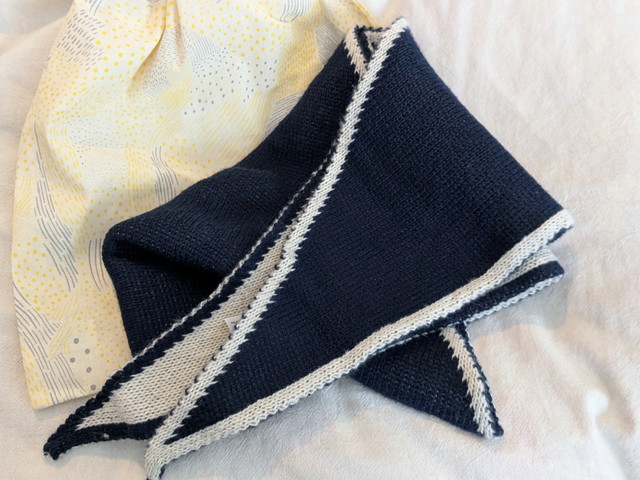My Little Box オリジナル ニットスカーフ ネイビー