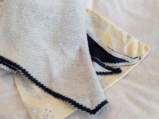 ニットスカーフ リバーシブルデザイン