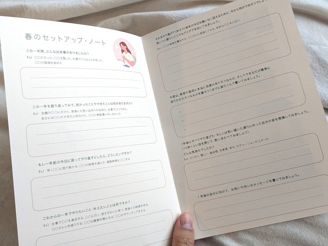 お茶と眠りのめぐりステイの春のセットアップノート