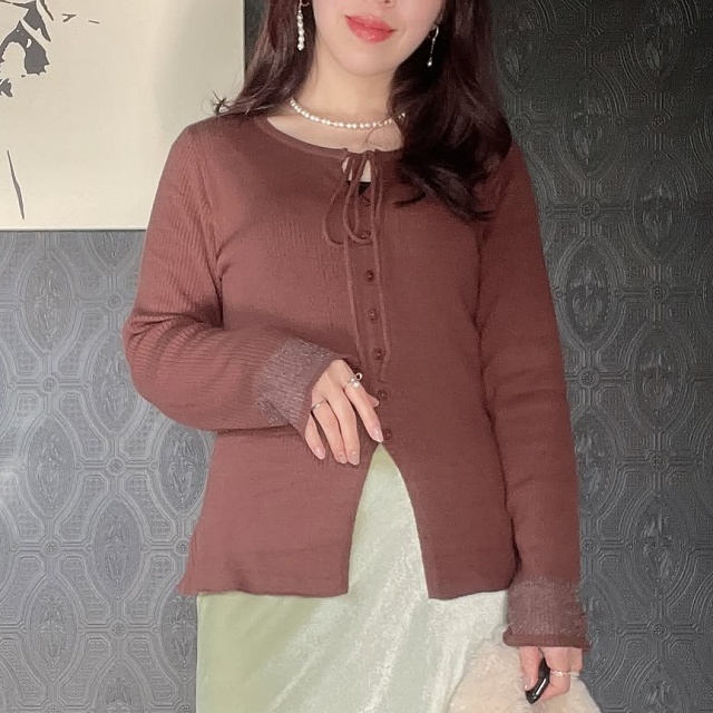 しまむら「リブニットカーディガン」