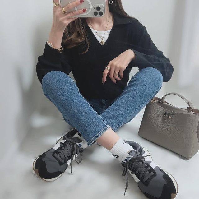 UNIQLO「ウォッシャブルニットリブポロセーター」