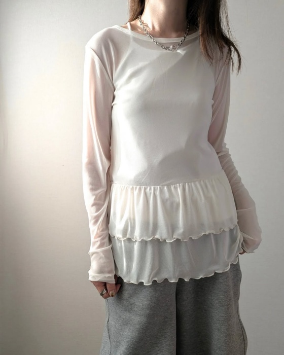 しまむら「裾ティアードシアープルオーバー」