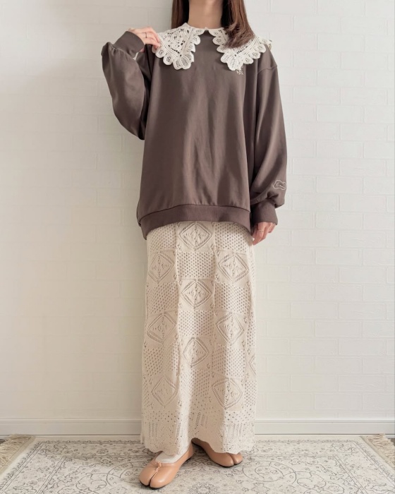 しまむら「レースニットスカート」