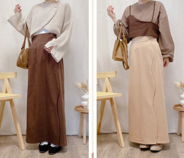 しまむら「ウェーブロングスカート」