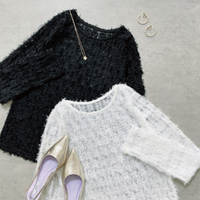 2色のシャギーシアー