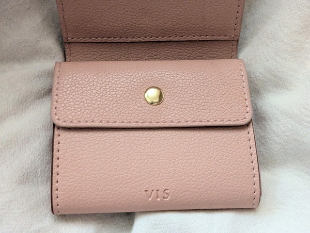 VIS フラワーカット財布ミニ コインポケット・VISロゴ アップ