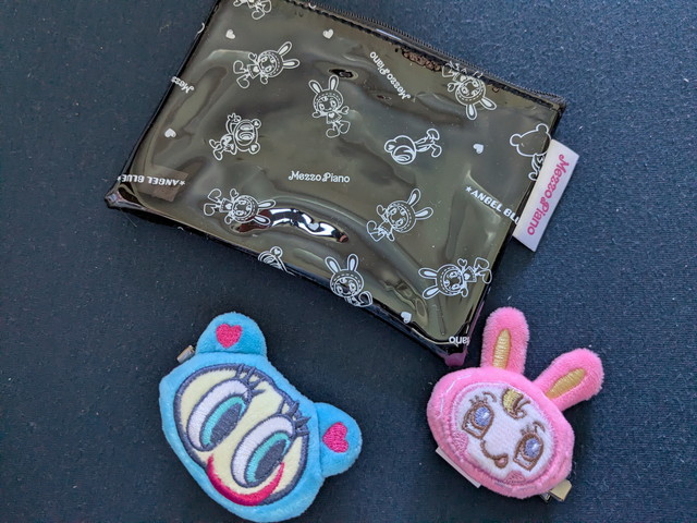 メゾピアノ＆エンジェルブルー クリアポーチ＆前髪クリップ