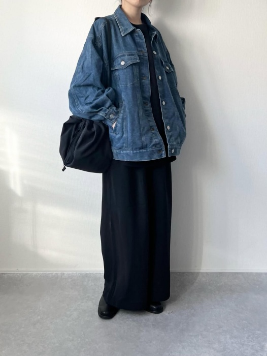 GU「ドレープワイドパンツ」