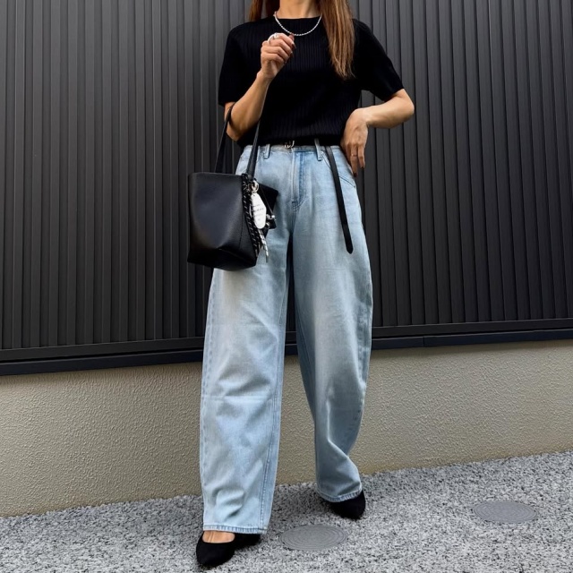 UNIQLO「3Dメリノリブクルーネックセーター/5分袖」