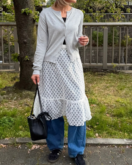 NZM＊レースSKを着たコーデ