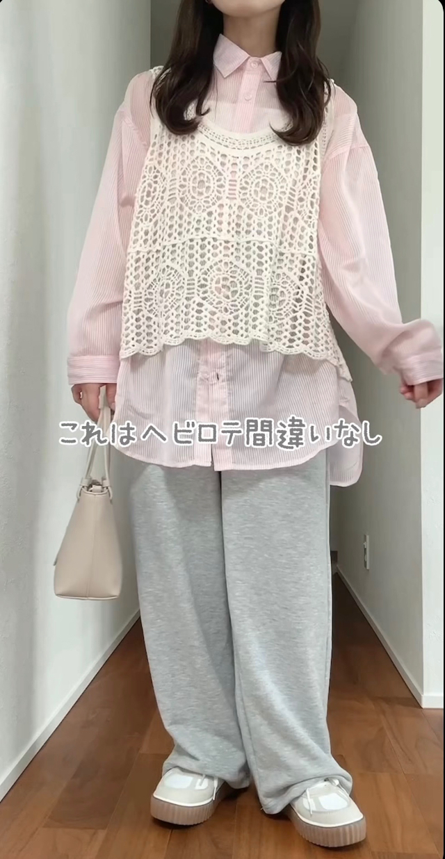 ストライプシアーシャツ