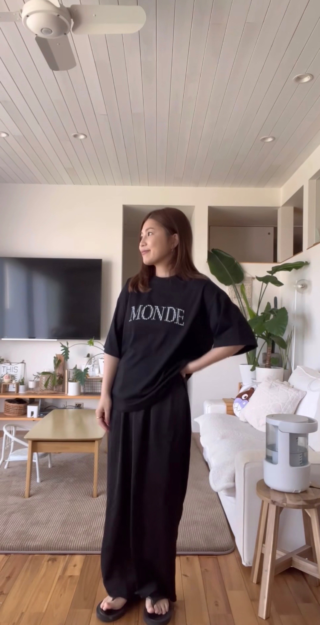 チェックアップリケTシャツ