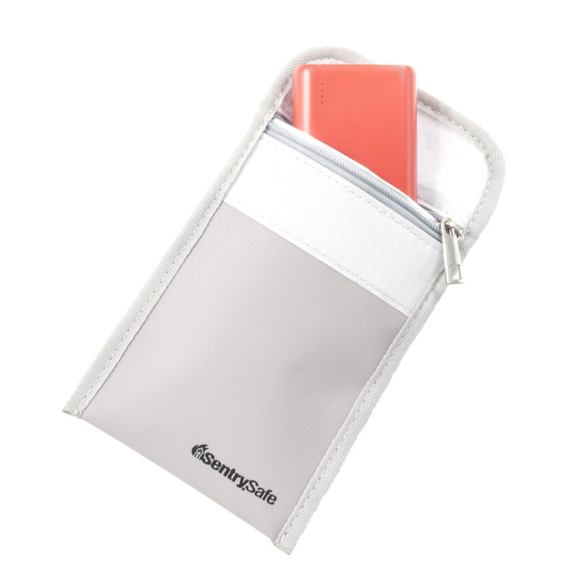 耐火・耐水あんしんポーチ Sサイズ モバイルバッテリー収納イメージ