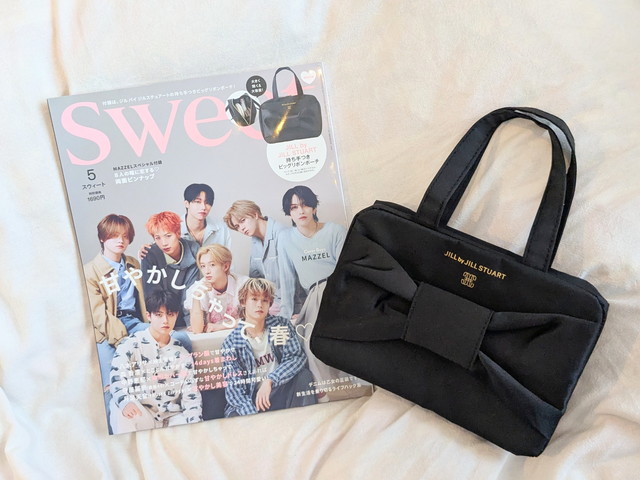 sweet2026年5月号 表紙とJILL by JILL STUARTリボンポーチ付録