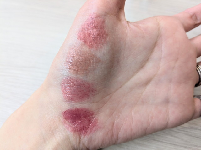 ミネラルトリートメントルージュ4色のスウォッチ