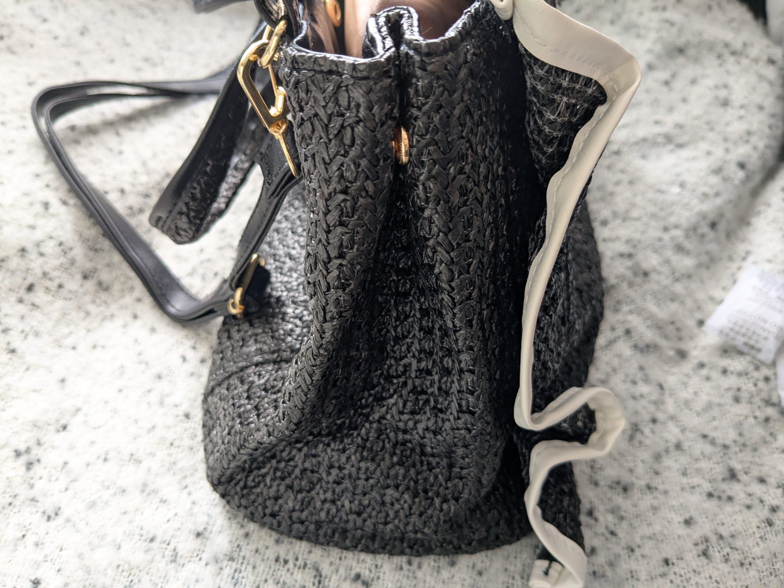 JILL by JILL STUART BOOK かごバッグ BLACK ver.の底部アップ