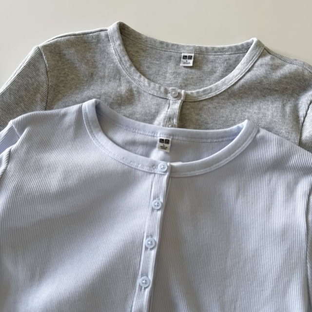 UNIQLO「リブヘンリーネックT/長袖」