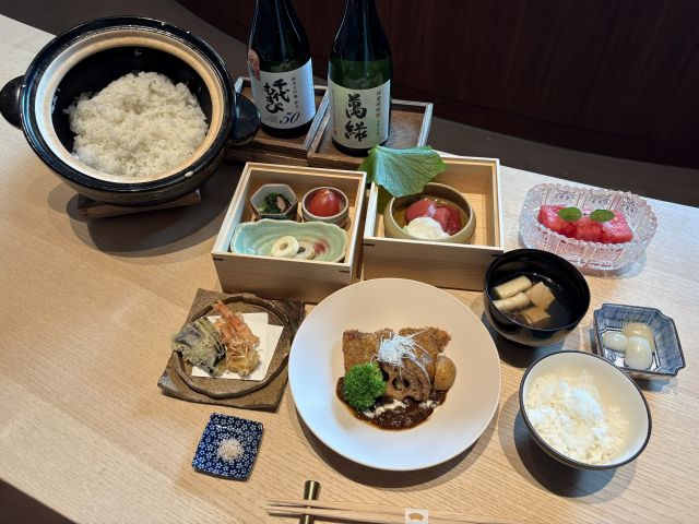 鳥取∞熊本 和牛とスイカがむすぶ初夏のごちそう御膳の全体