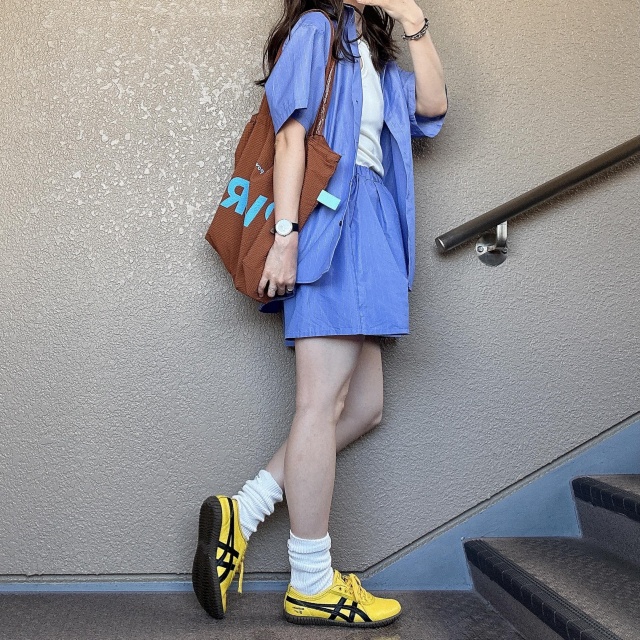しまむら「ストライプハーフパンツ」