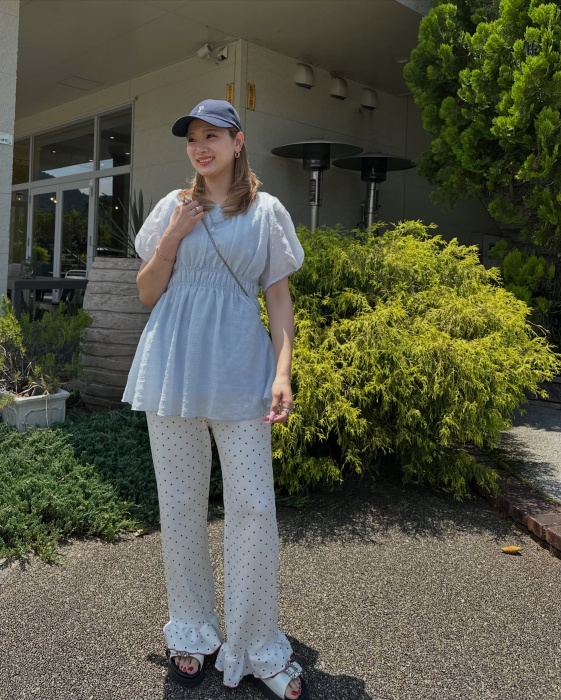しまむら「ドットフリルパンツ」