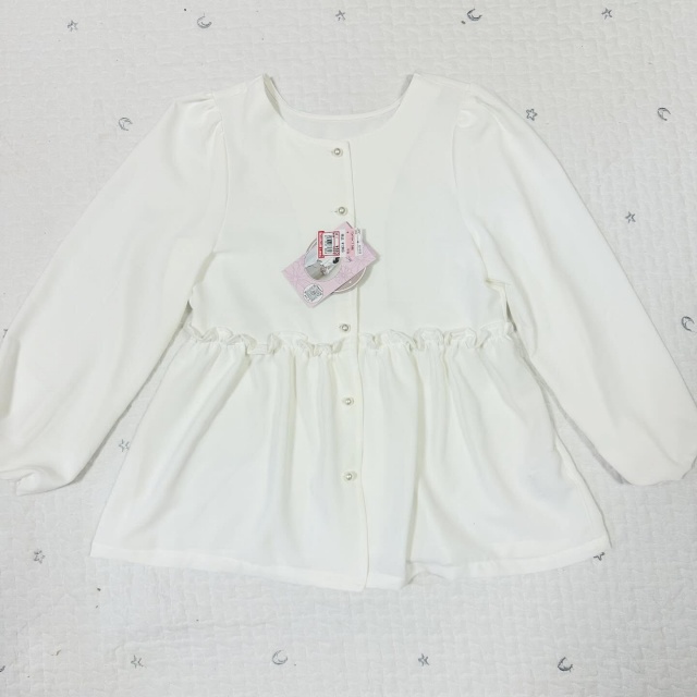 しまむら「ペプラムブラウス」