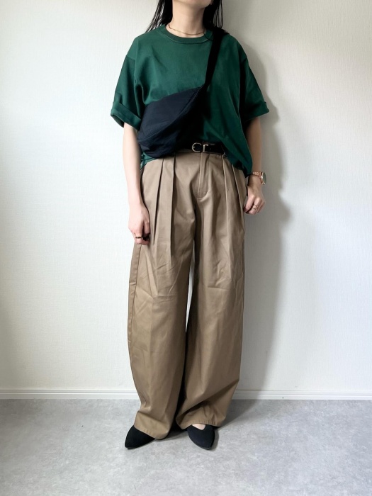 GU「ウォッシャブルニットT(5分袖)」