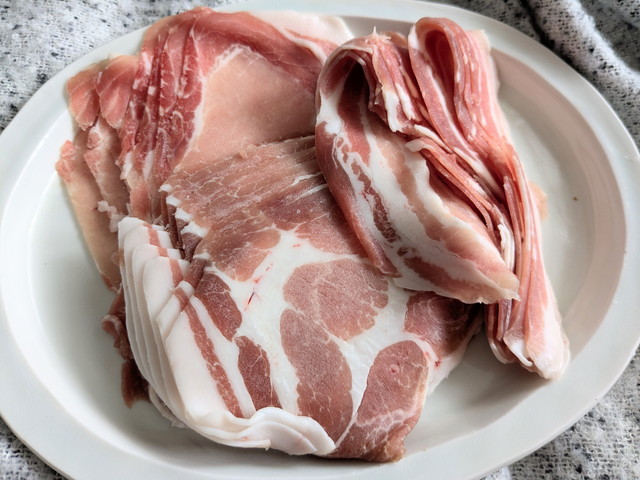 かごしま黒豚のお肉のアップ
