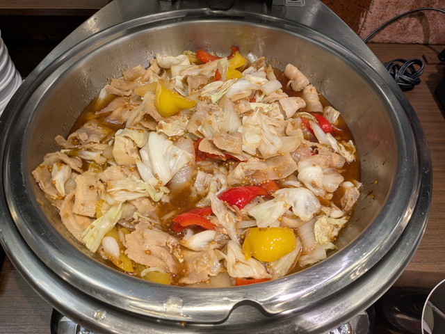 豚肉と夏野菜のハニーマスタードソース炒め