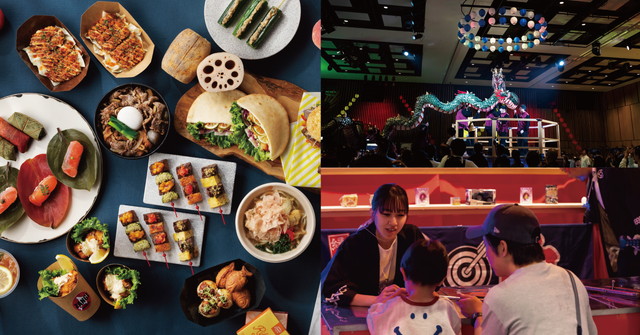 MATSURI JAPANの屋台グルメと祭りステージの会場の様子を写した写真