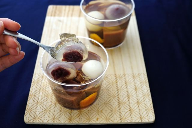成城石井自家製 わらび玉と羊羹の紀州南高梅ゼリーよせ