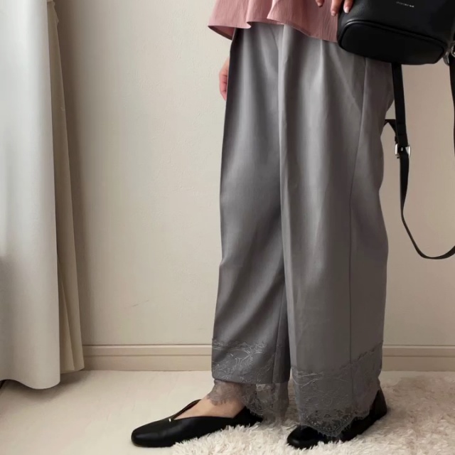 しまむら「タックレースパンツ」