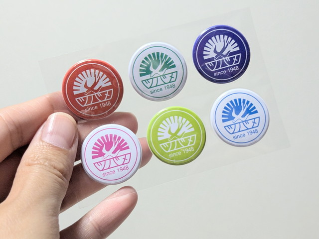 6色のツバメノートのロゴのぷにぷにシール